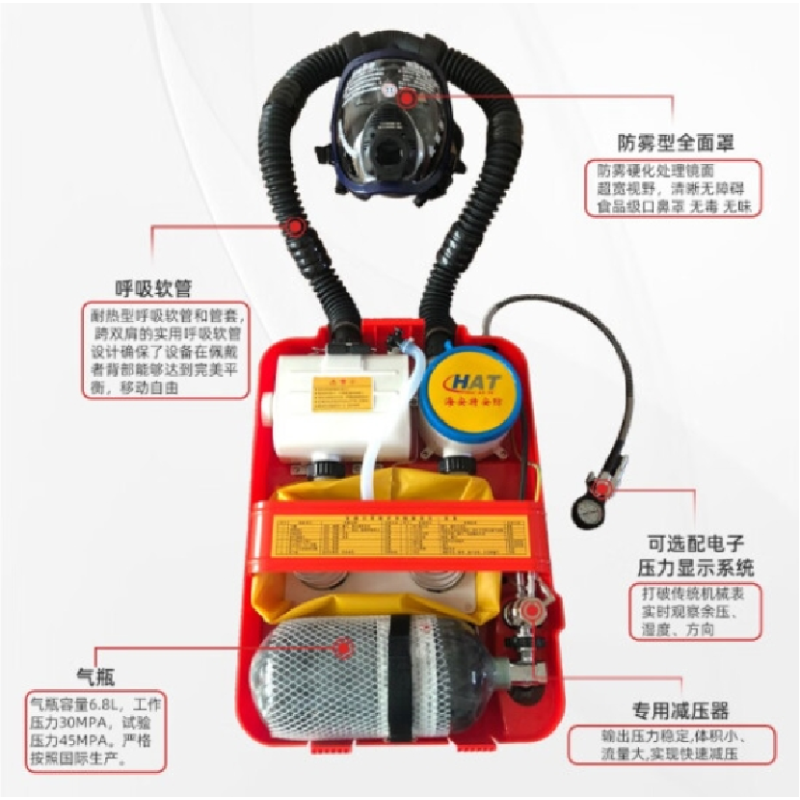 海安特HYZ4囊式隔绝式正压氧气呼吸器 氧呼煤矿井下呼吸器MA煤安认证4小时