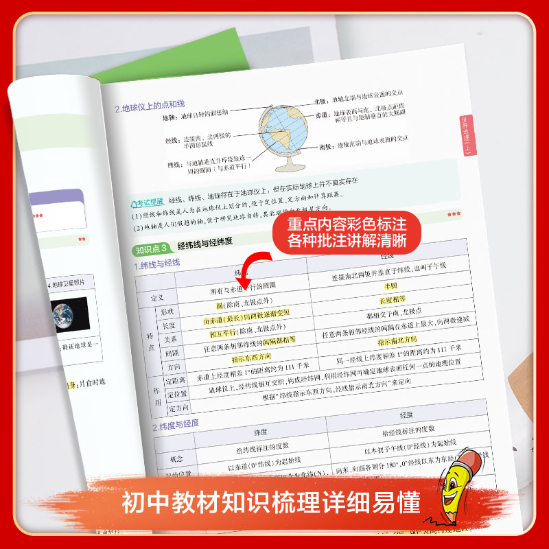 地理 初中通用 [正版]2025新版初中知识清单地理全国通用版78 七八年级中考地理初中复习工具书初一初二初三地理教辅书高清大图