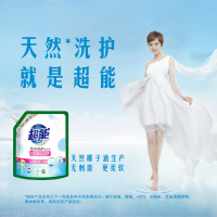 超能洁净柔护洗衣液2kg*2大袋共8斤深层去渍低泡易漂洗持久留香家用实惠装