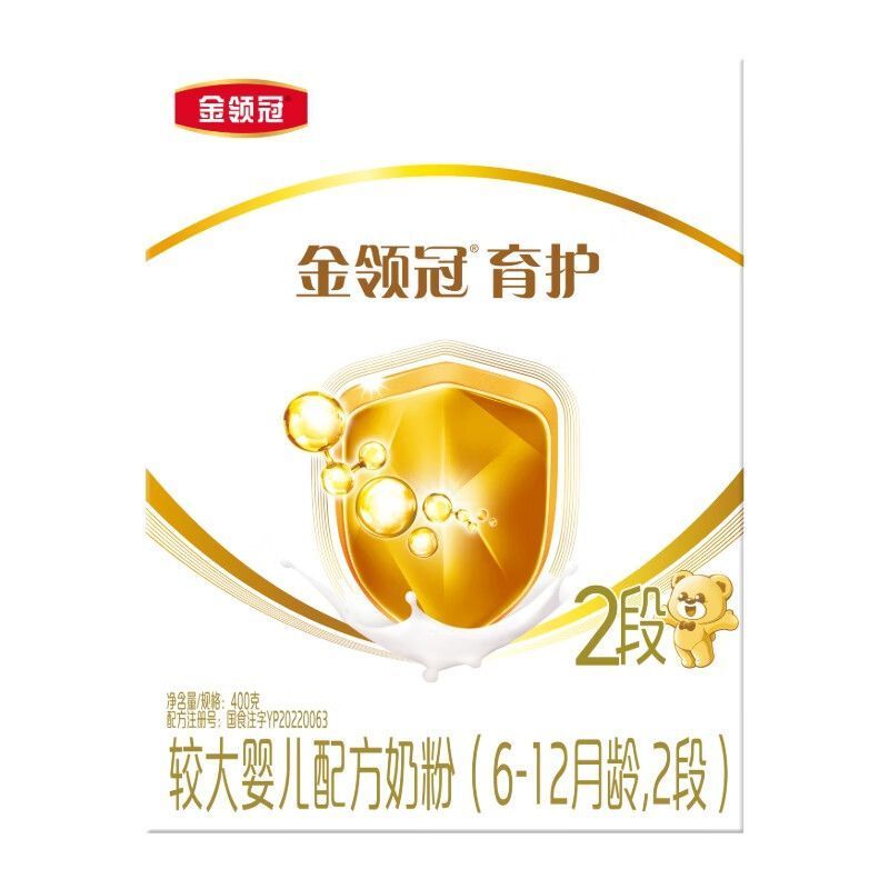 伊利(YILI)金领冠育护 较大婴儿配方牛奶粉金领冠2段400g盒装 新国标高清大图