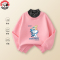 史努比(SNOOPY)儿童童装加绒中大童男女童冬季新款圆领加绒休闲套头卫衣TRY3