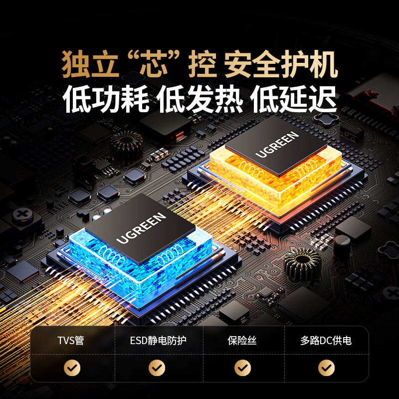 绿联(UGREEN)Type-C转HDMI2.1母转接头转换器线 [8K/60Hz] 铝壳母头 雷电3/4扩展高清8K6高清大图