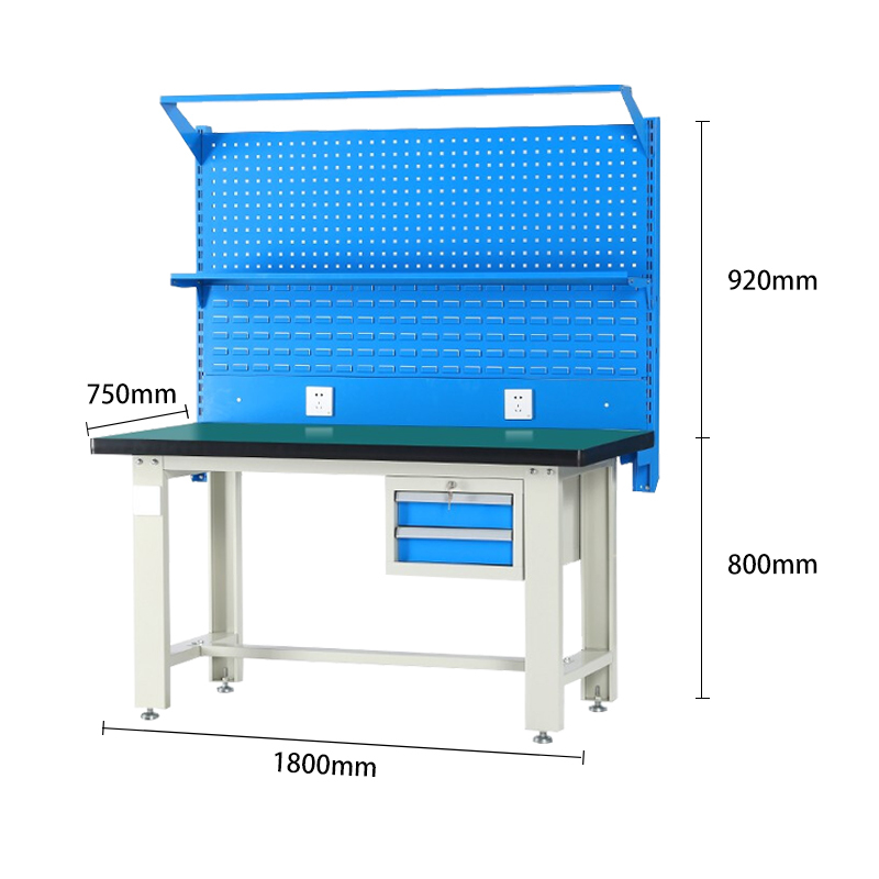 尔迈 重型钳工工作台防静电操作台工厂车间多功能维修工具台 1.8米 F款