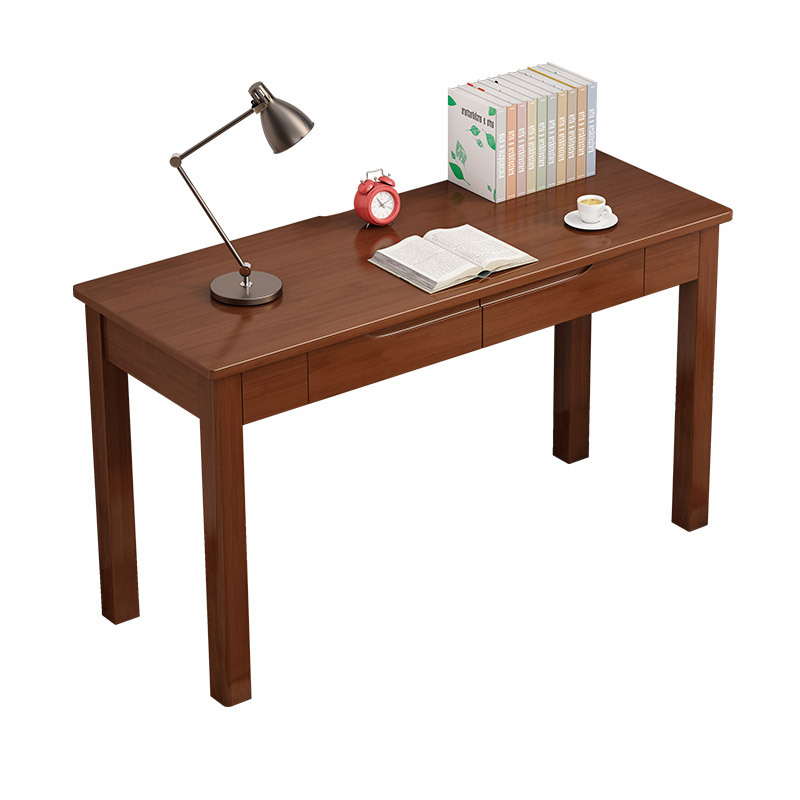 实木书桌家用4540cm宽学生学习桌小户型长条简易靠墙窄桌子卧室