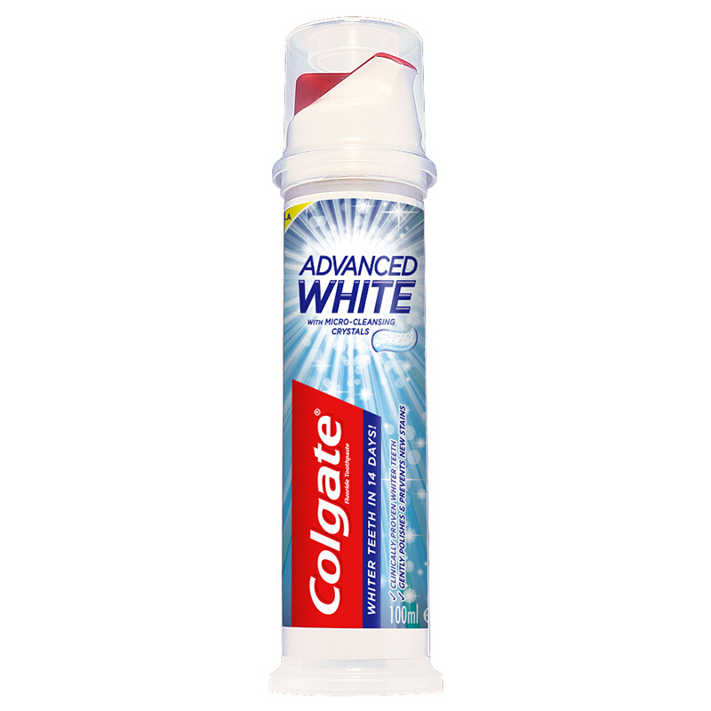 高露洁(Colgate) 100ML焕白臻效牙膏 (直立式）清新口气美白牙齿