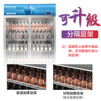 乐创(lecon)饮料展示柜冷藏柜商用冰箱三门双门单门立式保鲜柜便利店超市冰柜啤酒冷饮柜三门星光银(升级1200L)直冷