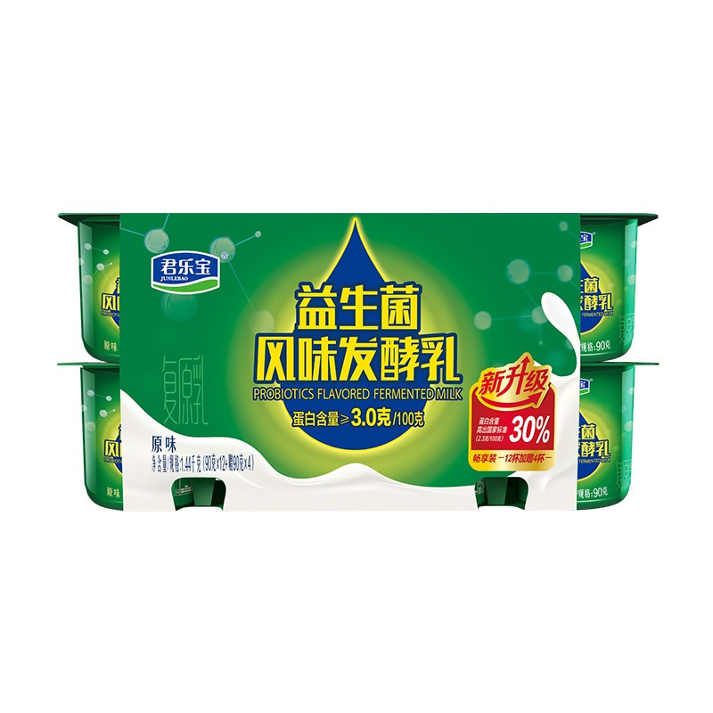 君乐宝益生菌酸奶原味90g16杯