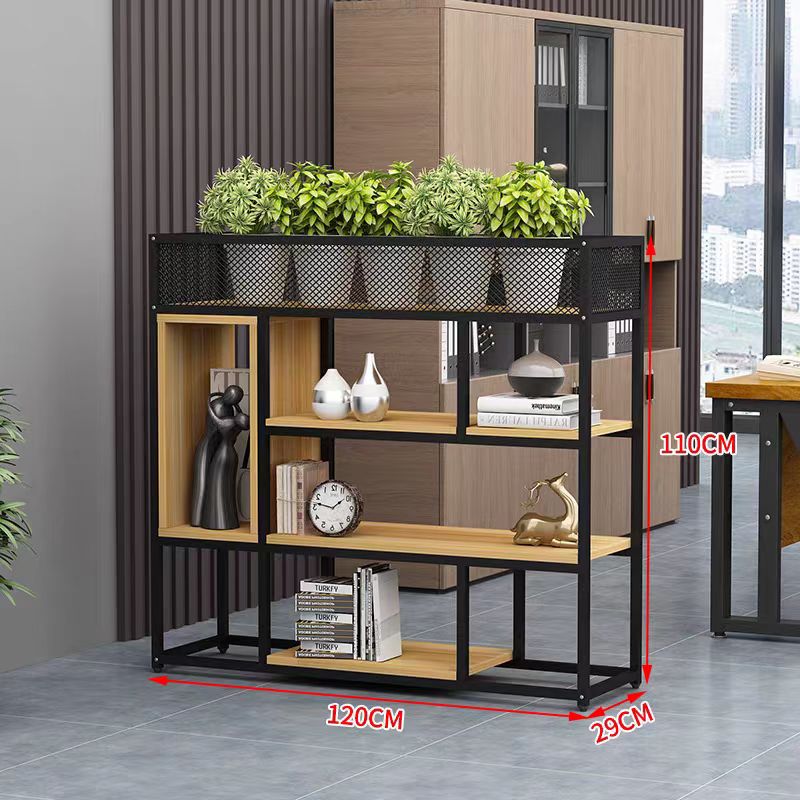 办公室隔断柜 铁艺屏风置物架 装饰绿植装饰花架1000*1100mm/个高清大图