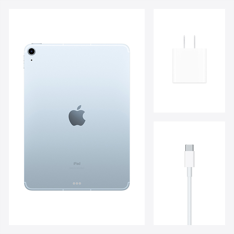 2020新款 Apple iPad Air 10.9英寸 全面屏 平板电脑 256GB 无线局域网+蜂窝网络版 MYHV2CH/A 天蓝色