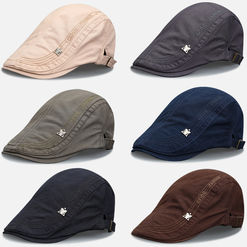k189款-军绿色 可调节 帽子男贝雷帽时尚潮英伦短檐鸭舌帽男士潮牌