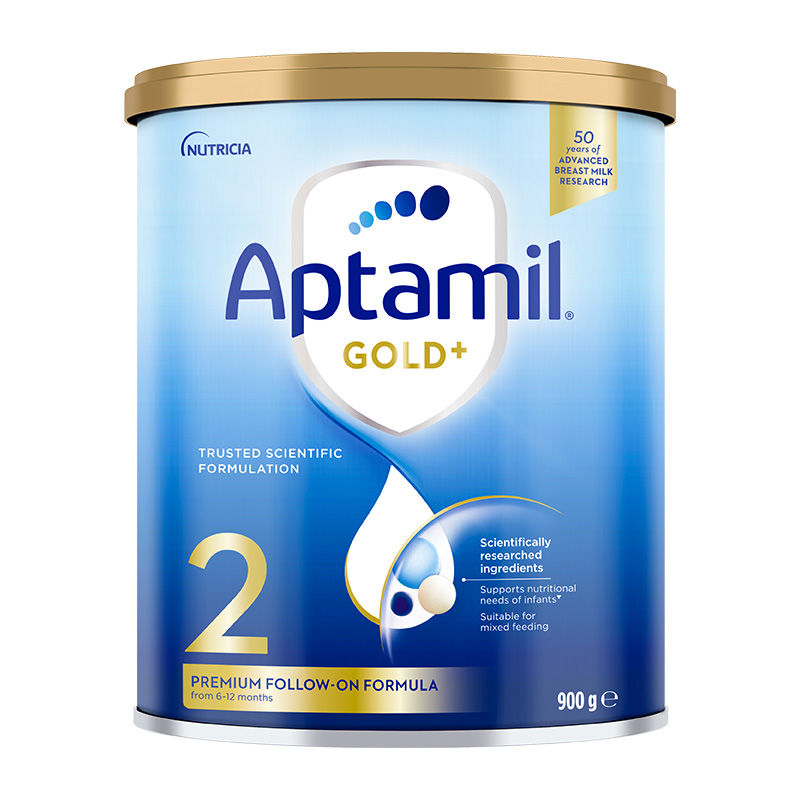 澳洲爱他美金装 aptamil 2段婴幼儿配方奶粉 （6-12个月）900g 保税区发货