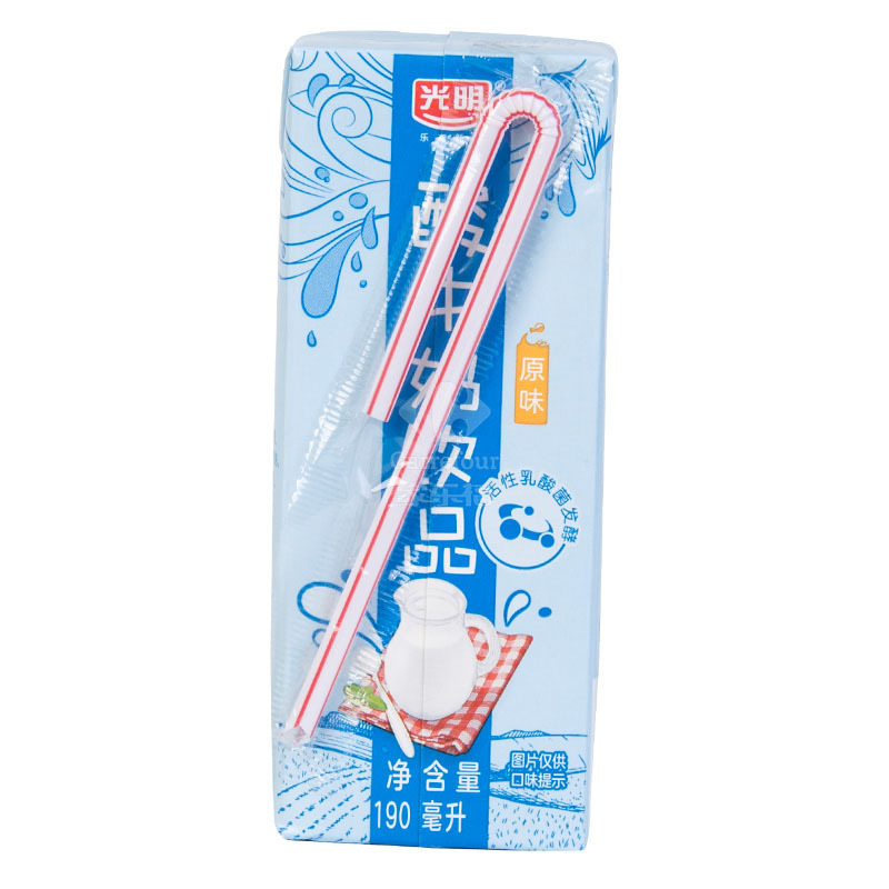 光明原味酸牛奶 原味酸奶190ml*24盒装