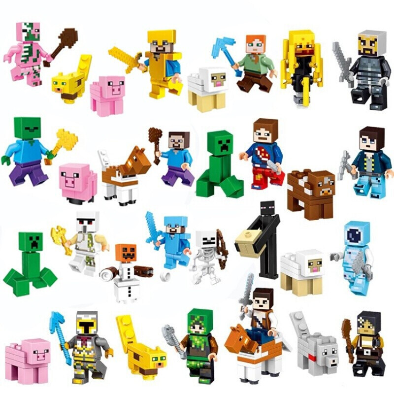 新款兼容乐高我的世界人仔拼装积木玩具铁傀儡末影人幻影忍者同款公仔