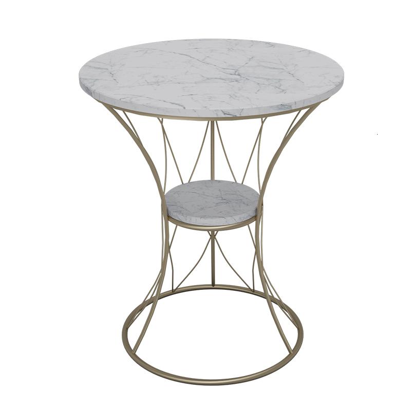 森美人北欧简约现代小户型茶几圆形客厅卧室沙发边几柜角几轻奢风大理石高清大图