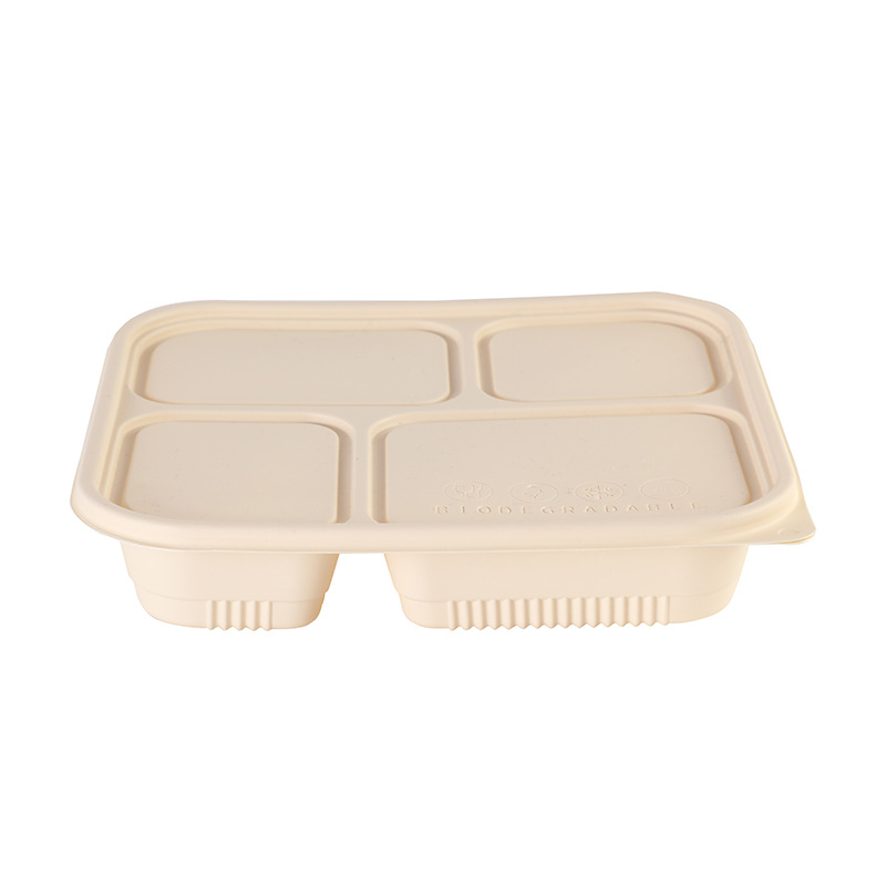 百晟长恒 BSCH-10 环保四格餐盒 1000ml 1.00/个 (计价单位:个) 黄色