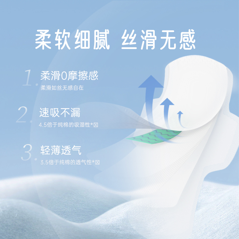 竹马之友竹纤维卫生巾尊享款超长夜用420mm*4片/包