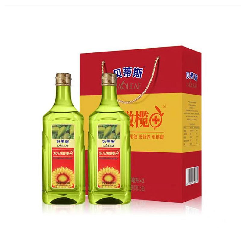 贝蒂斯(BETIS) 食用植物调和油(葵花橄榄)600ml*2礼盒装