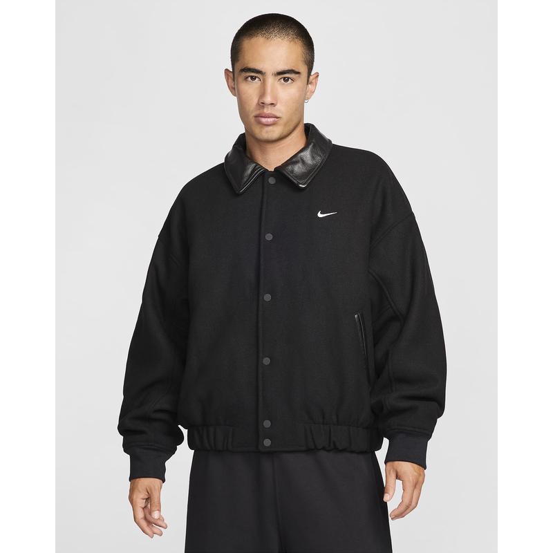 耐克(NIKE)男款重羊毛校队风格夹克复古质感加厚保暖防风外套
