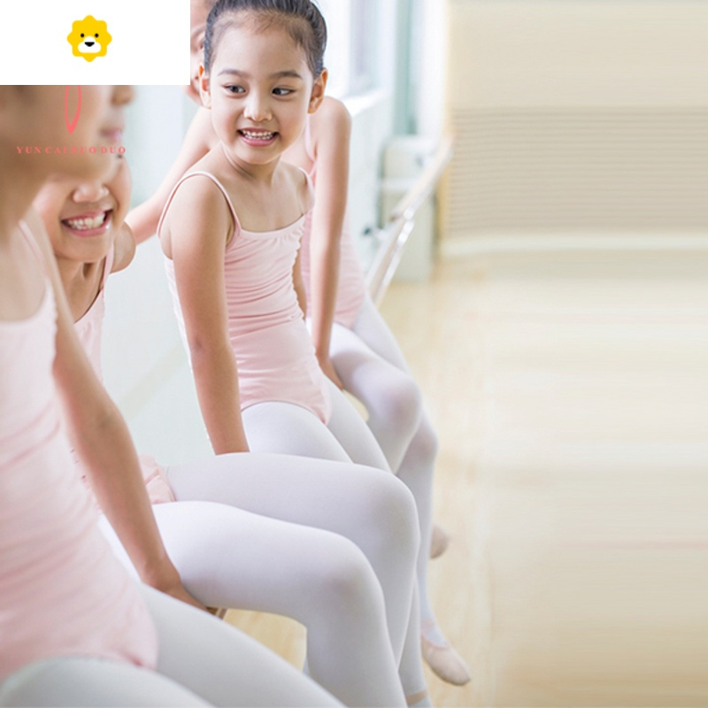 喻娄儿童舞蹈袜连裤袜女童白色薄款夏季练功袜子跳舞春秋舞蹈专用丝袜