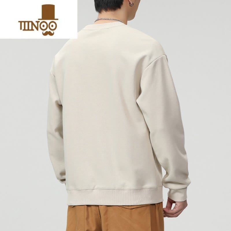 YANXU卫衣潮牌男夏款感圆领长袖T恤美式潮流痞帅上衣服男款图片