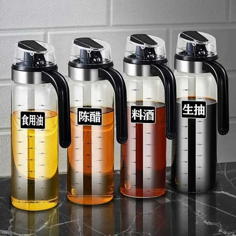 [补贴10%]油瓶玻璃油壶油罐厨房家用酱油醋调料味瓶罐醋瓶专用容器密封自动高清大图
