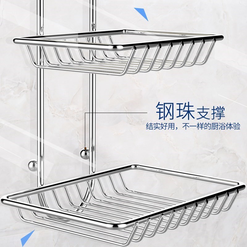 双层紫色无钩 /掉落包退换 带挂钩卫生间强力吸盘肥皂架壁挂沥水大号置物架免打孔香皂盒双层