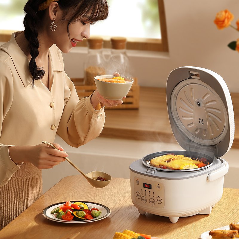 小浣熊(LOTOR)电饭煲3L家用多功能24H智能预约电饭锅双感温防溢健康内胆一键柴火饭 智能煲VHF60A-3L高清大图