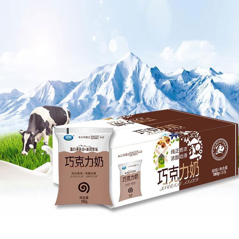 祁牧 冰川牧场巧克力奶 1*16*180g