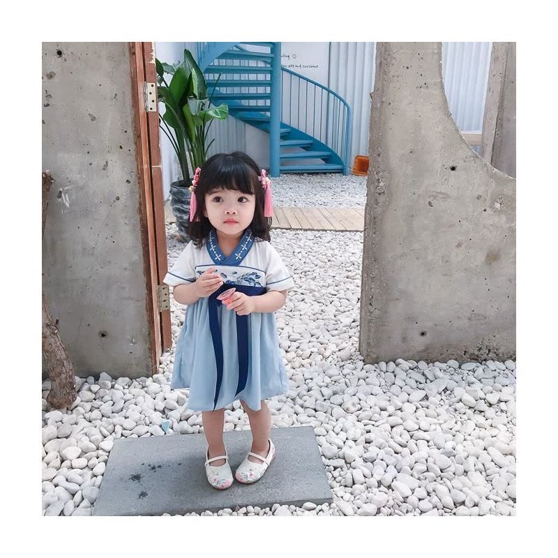 女童汉服夏装中国风儿童古装仙宝宝改良婴儿唐装小女孩古风襦裙图片