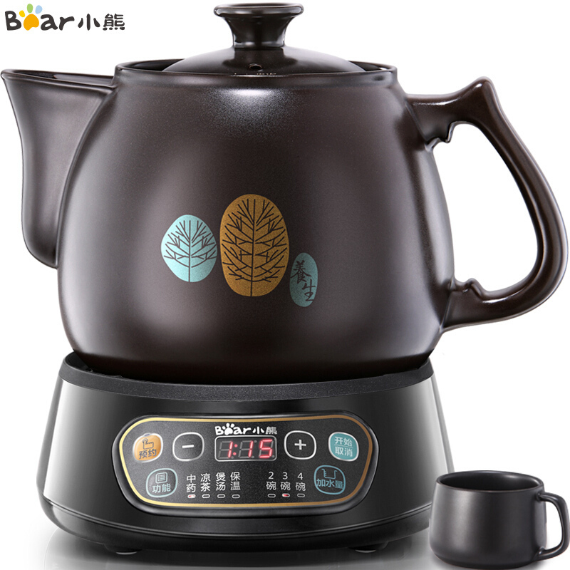 小熊(Bear)中药锅煎药壶 3.5L中药壶养生壶全自动熬药砂锅药罐 电药壶电药锅煲药熬药锅陶瓷 JYH-B40Q1高清大图