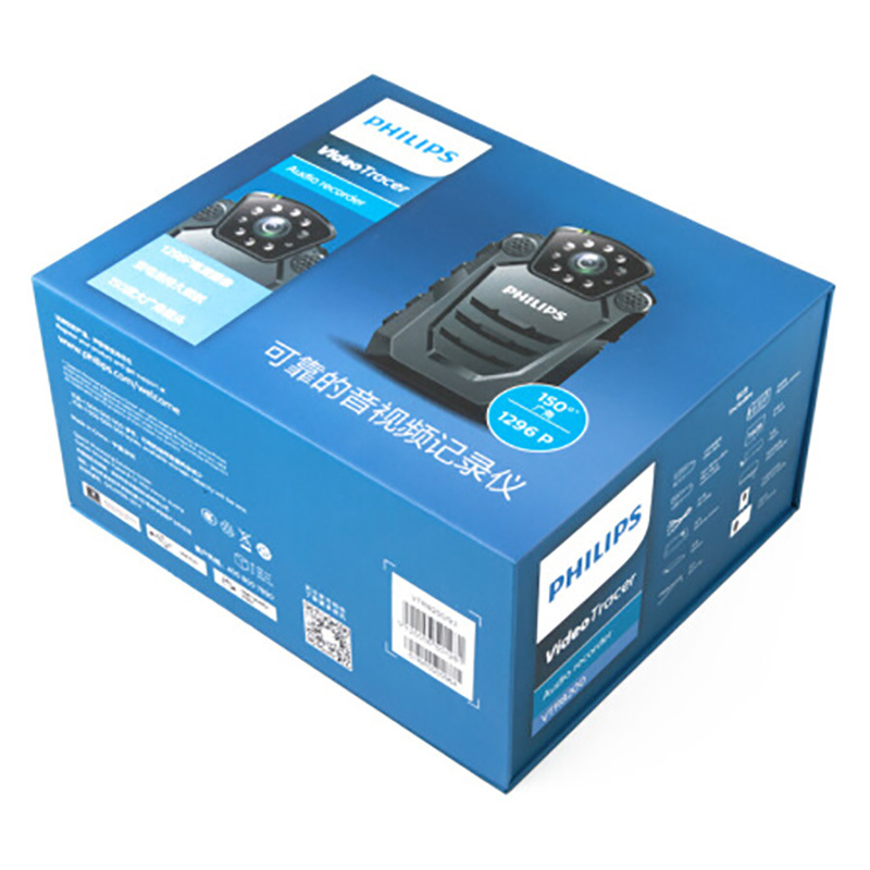 飞利浦(PHILIPS)VTR8200 便携音视频执法记录仪 1296P高清摄像机 录音笔 拍照 激光定位