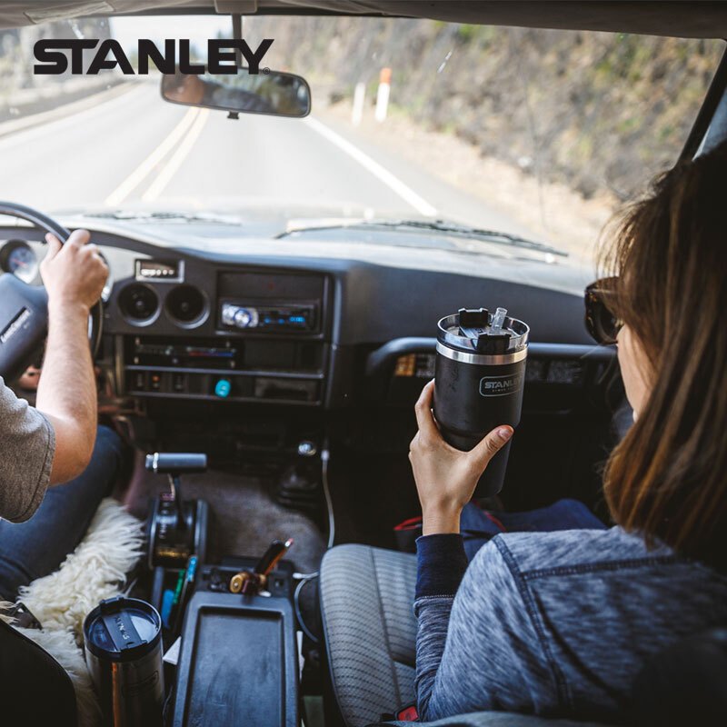 STANLEY史丹利吸管杯成人不锈钢保温杯男女时尚情侣水杯车载杯便携咖啡杯680ml