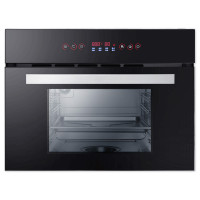 欧尼尔(OUNIER) ZJ9527-1嵌入式蒸箱蒸炉蒸汽炉电蒸箱触控式镶嵌式内嵌式家用多功能35L大容量高档黑晶面板