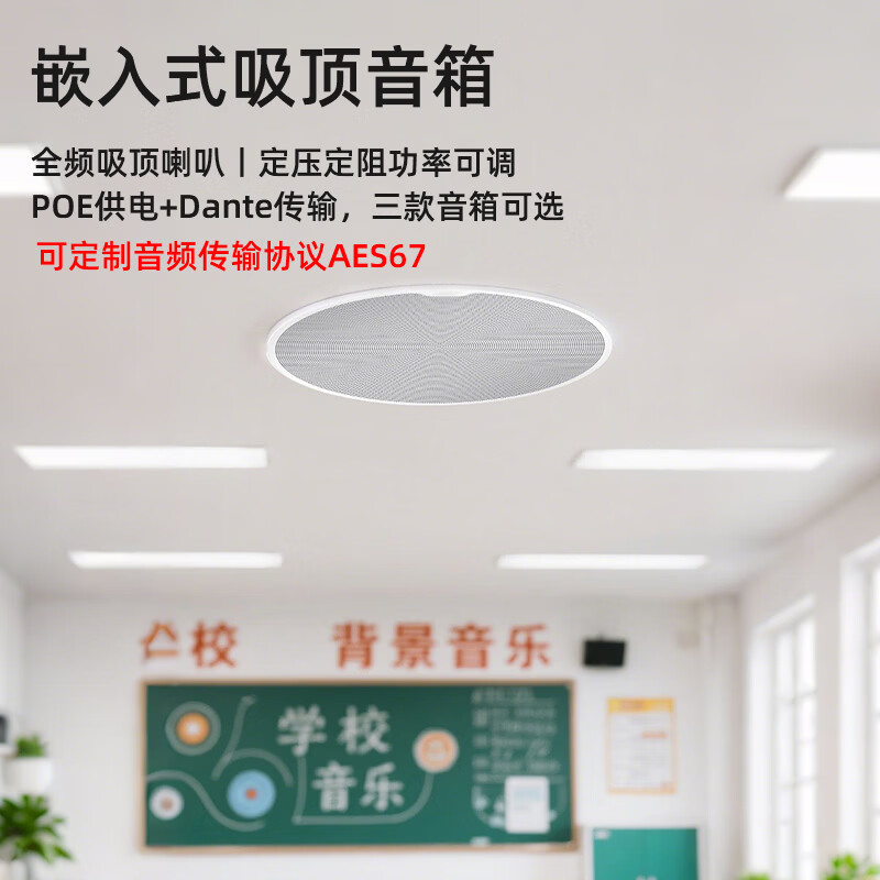 唯舒DY-65 会议音频视频6.5吋同轴吸顶音箱定阻定压可调会场商场会议室全频吸顶喇叭音响高清大图
