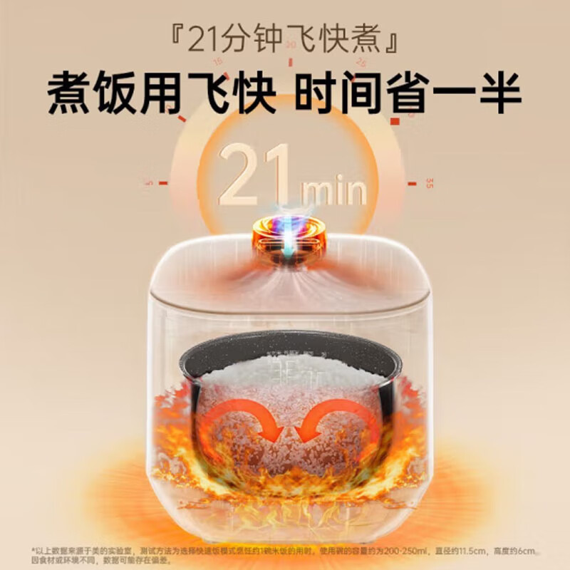美的 MB-RC421 电饭煲 4L 不粘锅智能预约柴火饭 多功能一体大容量17种功能高清大图