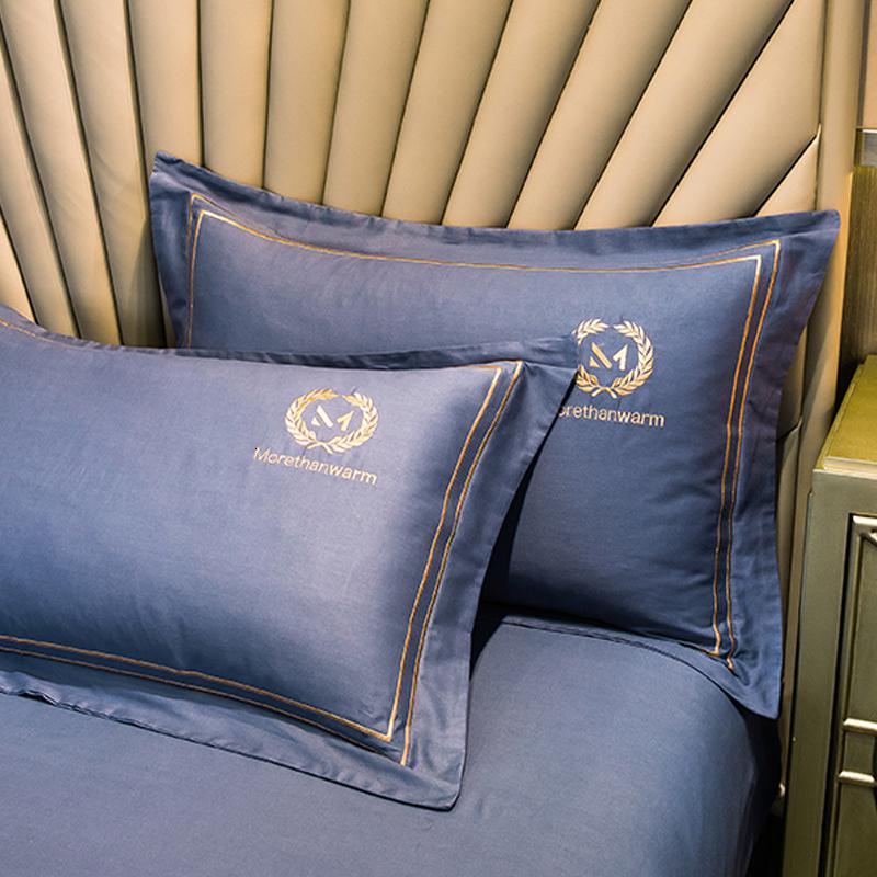 40支北欧风纯棉床上四件套四季款100全棉亲肤简约风春夏床单被套_229高清大图