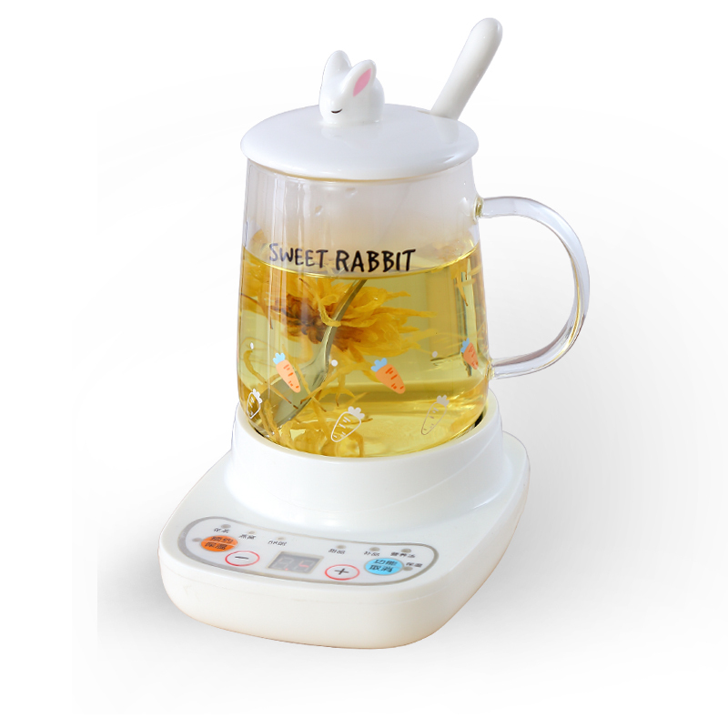 煮茶小型养生壶黄金蛋迷你办公室烧茶炉mini花茶壶电炖杯玻璃烧水壶 360w底座+萝卜d