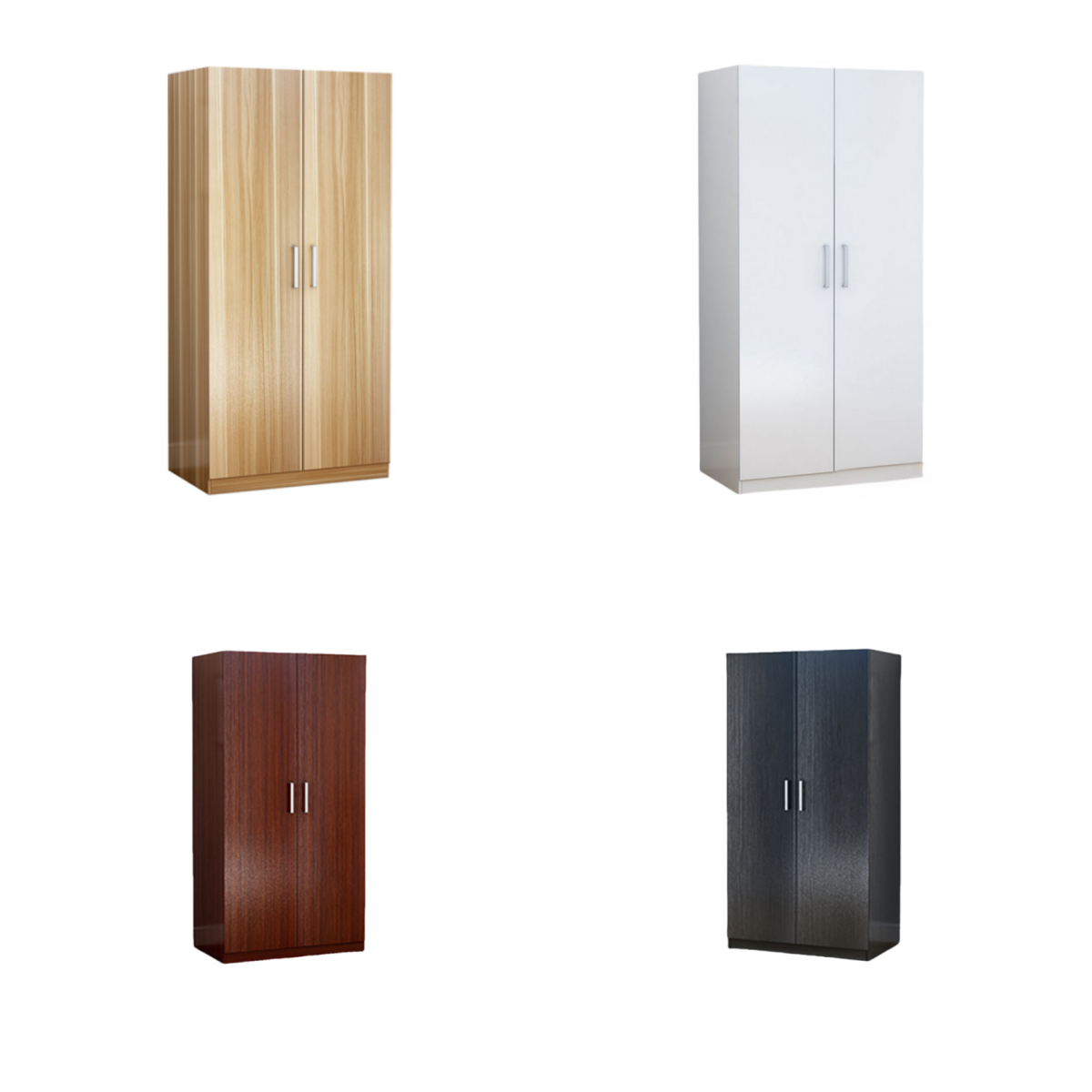 金佑莱 板式更衣柜(二门) 900×400×1850mm JYL001 组高清大图