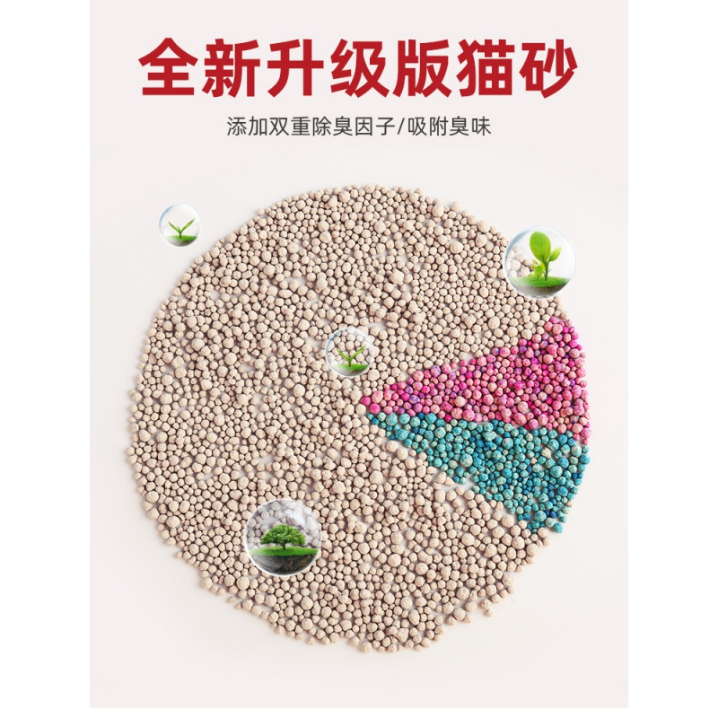 猫砂10公斤膨润土10kg结团无尘猫沙20斤猫咪用品_438高清大图