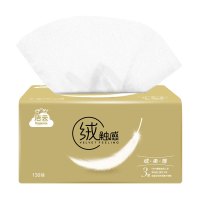 洁云 抽纸 绒触感 3层130抽24包装组合装面巾纸 纸巾 餐巾纸 面纸