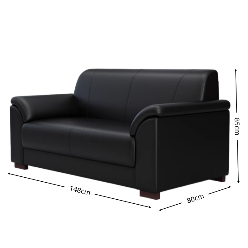 智叶舟办公沙发双人位148*80*85cm张高清大图