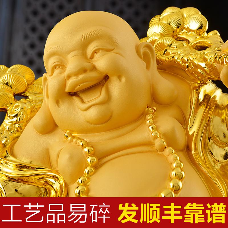 美帮汇福到财到弥勒佛摆件白菜摆件创意家居客厅摆设乔迁开业礼品高清大图