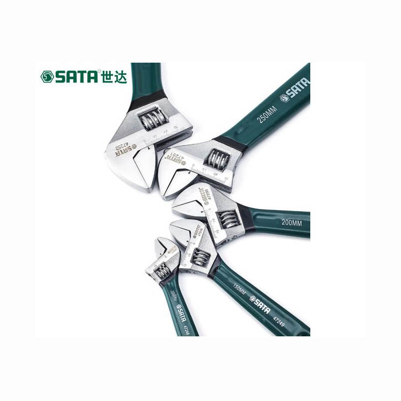 世达(SATA) 欧式活动扳手 200MM 47250高清大图