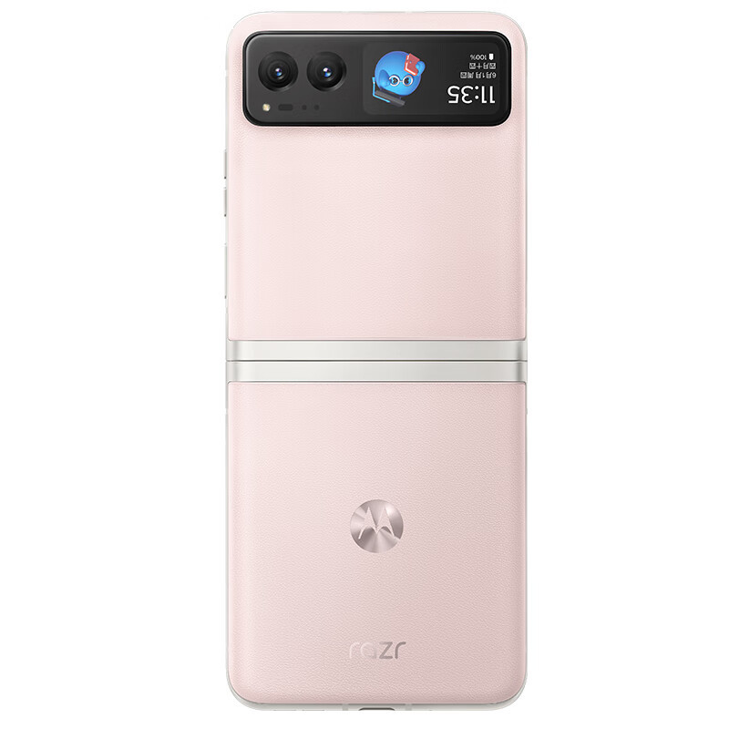 摩托罗拉 moto razr 40 掌心玲珑 自由悬停 旗舰影像 超长续航 双卡双待双5G 折叠屏手机 8GB+256GB 樱络粉