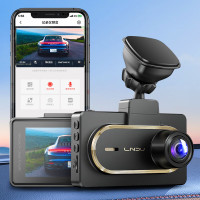 凌度 V260B行车记录仪 2K高清夜视大广角 手机互联 语音声控停车监控 单镜头+128G+降压线(送香薰挂饰+读卡器
