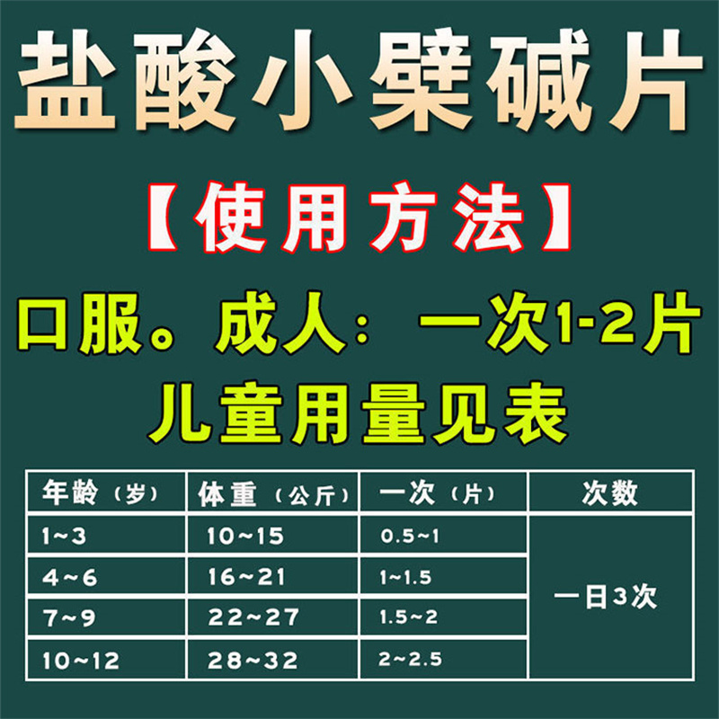 [1瓶装]盐酸小檗碱片 肠炎吃什么药 肠胃消化用药治疗肠炎的药肠炎药慢性肠炎结肠炎用药肠胃炎肠炎宁肠胃宁治肠炎的药高清大图