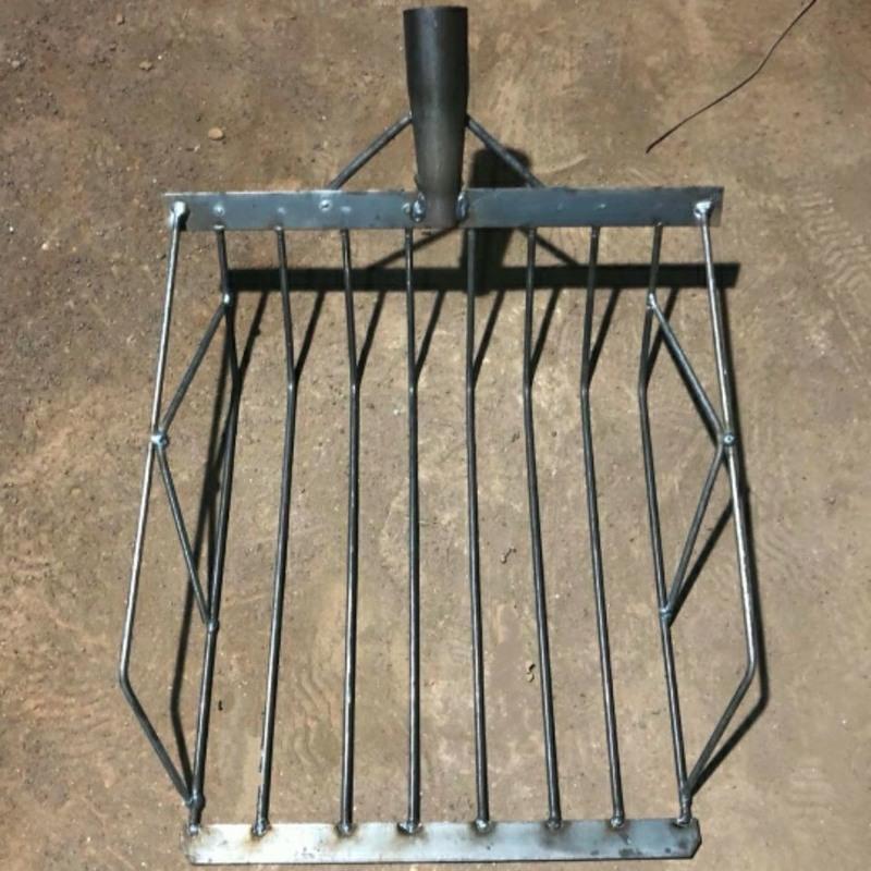 平头玉米叉铲玉米铁叉子焊接锻打实心玉米叉尖头圆头平头农用工具