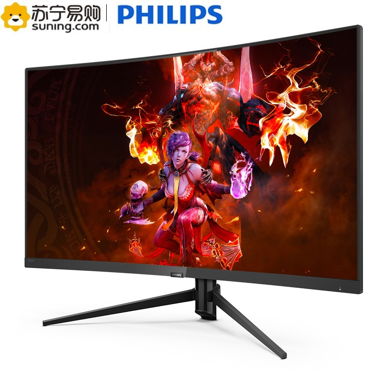 飞利浦(PHILIPS) 325M7C/73 31.5英寸 2K/1800R曲面 144Hz 1ms广色域 游戏电竞 液晶显示器