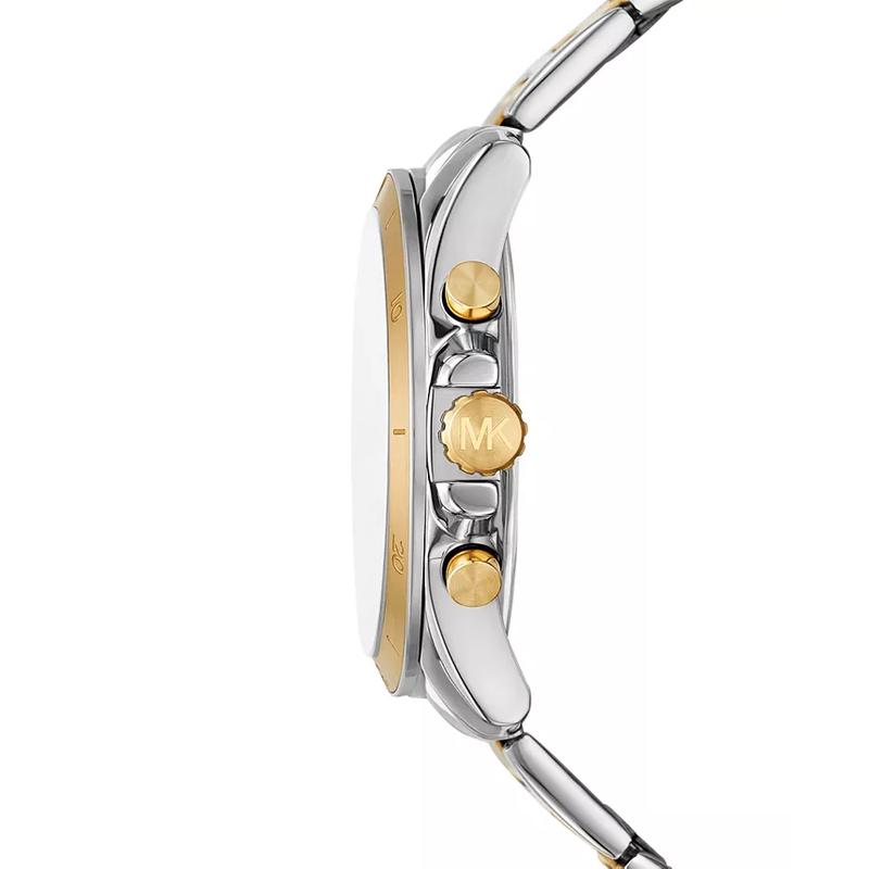 Michael Kors 男士银色不锈钢计时防水腕表mm商务休闲经典石英手表高清大图