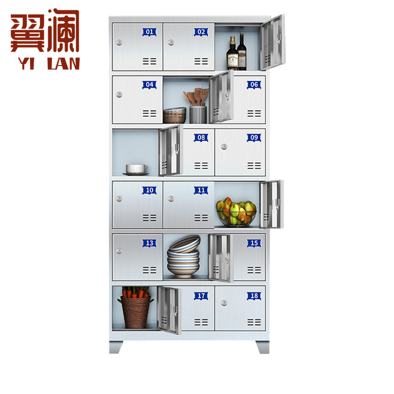 翼澜 不锈钢碗柜十八门 台高清大图